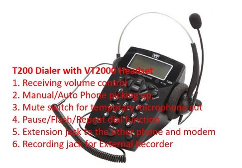 Analog Phone dialer with headset